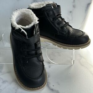 Old Navy Black Fleece Lined Ankle Boots Toddler Size 10